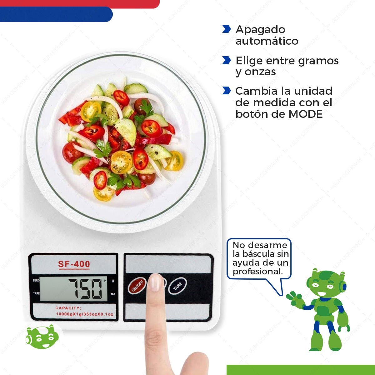 Balanza Digital De Cocina 1g A 10kg Electronica Precision