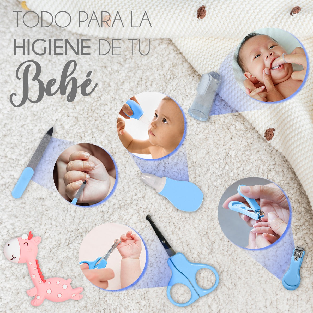 Kit Higiene Bebé Recién Nacido Set Cuidado Salud 10 Piezas